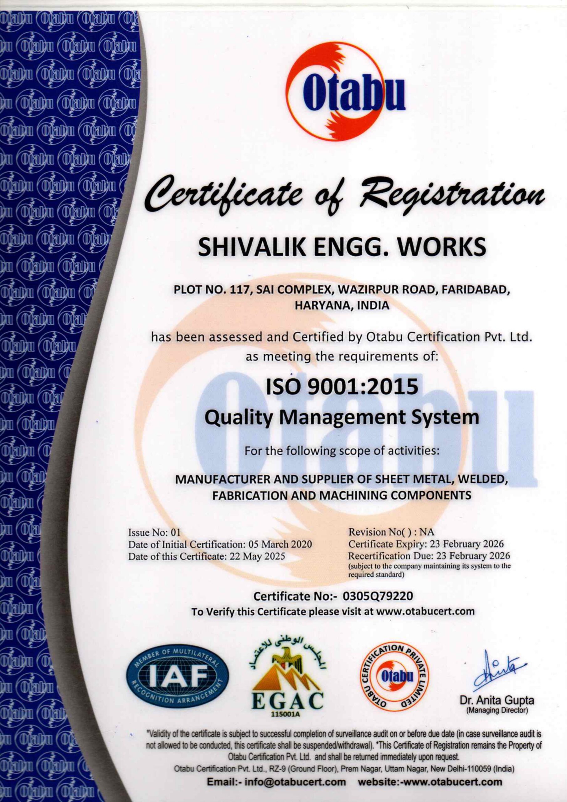 ISO 9001:2015 Certified